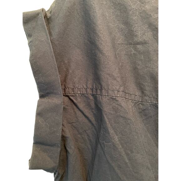 J. Crew Navy Cotton Lace Up Front Rolled Cap Sleeve Top size 2 - Picture 4 of 5